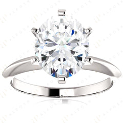 3.00 TCW Oval Cut Solitaire 10K Moissanite Ring for Women