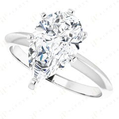 2.00 TCW Pear Cut Solitaire 10K Moissanite Ring for Women