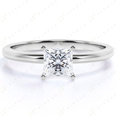 Bague solitaire en moissanite taille princesse 10 carats 1,20 TCW pour femme