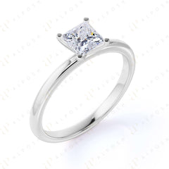 Bague solitaire en moissanite taille princesse 10 carats 1,20 TCW pour femme