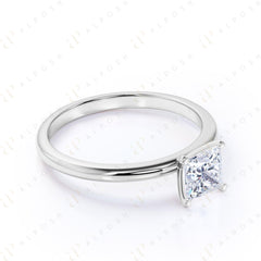 Bague solitaire en moissanite taille princesse 10 carats 1,20 TCW pour femme