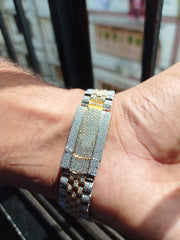 Orologio da uomo Moissanite con quadrante dorato per un'eleganza senza tempo Orologio di lusso 