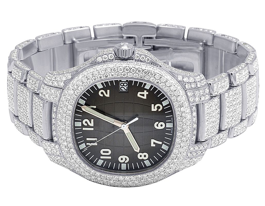 Patek Philippe Watch quartz watch for men vvs diamond moissanite watch bust down watch black dial stainless steel watch