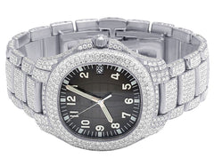 Patek Philippe Watch quartz watch for men vvs diamond moissanite watch bust down watch black dial stainless steel watch