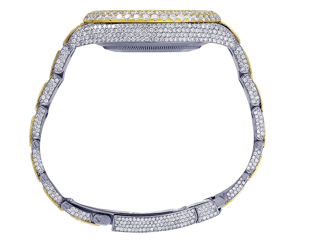 Rolex Watch iced out moissanite diamond watch mens hip hop watch two tone luxury wrist watch
